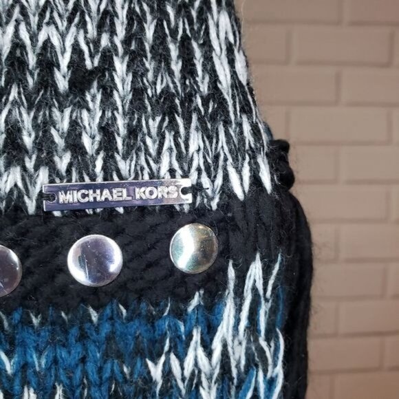 Michael Kors stripe stud embellished fringe scarf‎ - Picture 3 of 9